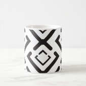 Geometrisches Muster der schwarzen, geometrischen Kaffeetasse (Mittel)