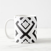 Geometrisches Muster der schwarzen, geometrischen Kaffeetasse (Links)