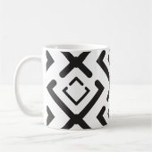 Geometrisches Muster der schwarzen, geometrischen  Kaffeetasse (Links)