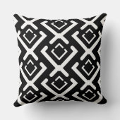 Geometrisches Muster der schwarzen, geometrischen Kissen (Rückseite)