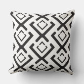 Geometrisches Muster der schwarzen, geometrischen Kissen (Vorderseite)