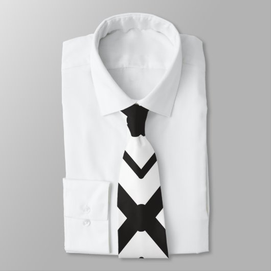 Geometrisches Muster der schwarzen, geometrischen  Krawatte (Gebunden)
