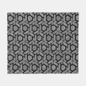geometrisches Muster der schwarzen und weißen Punk Fleecedecke (Vorderseite (Horizontal))