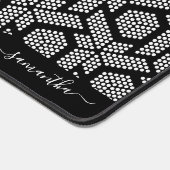 geometrisches Muster der schwarzen und weißen Punk Schreibtischunterlage (Ecke)