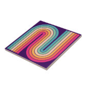 Geometrisches Muster der Streifen im Retro-Stil de Fliese (Seite)