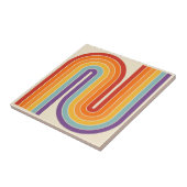 Geometrisches Muster der Streifen im Retro-Stil de Fliese (Seite)