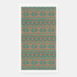 Geometrisches Muster der südwestlichsten Aquamarin Serviette