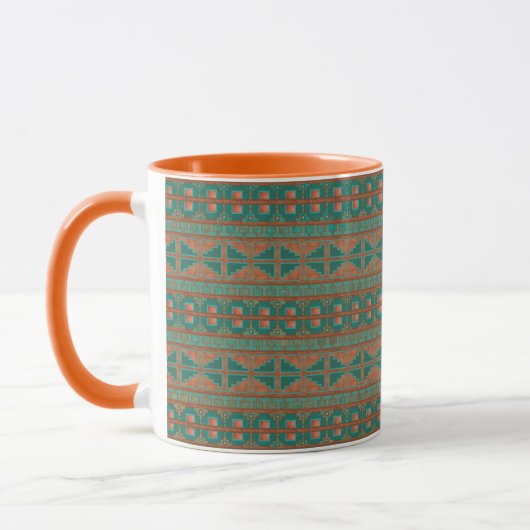 Geometrisches Muster der südwestlichsten Aquamarin Tasse (Links)