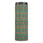 Geometrisches Muster der südwestlichsten Aquamarin Thermosbecher (Rückseite)