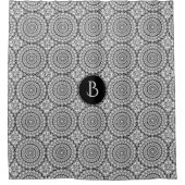 Geometrisches Muster der weißen Diamanten Duschvorhang (Vorderseite)