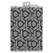 geometrisches Muster der weißen Punkte Flachmann (Rückseite)