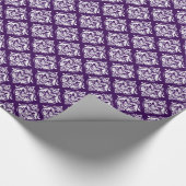 Geometrisches Muster der weißen und Lila luftleere Geschenkpapier (Ecke)