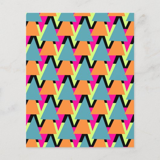 Geometrisches Muster des 80er-Hochzeitmenüs (Rückseite)