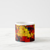 Geometrisches Muster des abstrakten vibrierenden Espressotasse (Vorderseite)