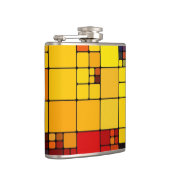 Geometrisches Muster des abstrakten vibrierenden Flachmann (Rechts)