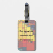 Geometrisches Muster des abstrakten vibrierenden Gepäckanhänger (Rückseite vertikal)