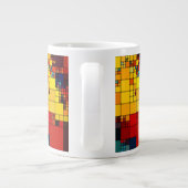 Geometrisches Muster des abstrakten vibrierenden Jumbo-Tasse (Rückseite)