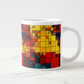 Geometrisches Muster des abstrakten vibrierenden Jumbo-Tasse (Rechts)
