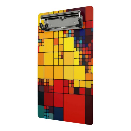 Geometrisches Muster des abstrakten vibrierenden Mini Klemmbrett (Gewinkelt2)