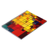 Geometrisches Muster des abstrakten vibrierenden Notizblock (Linke Seite)