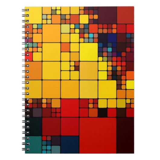 Geometrisches Muster des abstrakten vibrierenden Notizblock (Vorderseite)