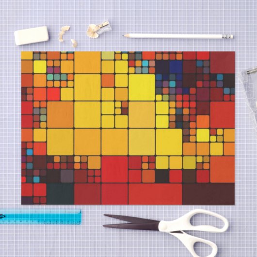 Geometrisches Muster des abstrakten vibrierenden Seidenpapier (Handwerk)