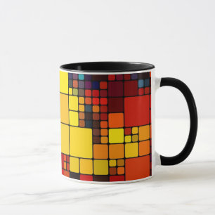 Geometrisches Muster des abstrakten vibrierenden Tasse