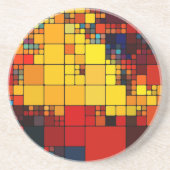 Geometrisches Muster des abstrakten vibrierenden Untersetzer (Vorne)