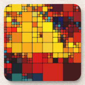 Geometrisches Muster des abstrakten vibrierenden Untersetzer (Vorderseite)