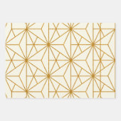 geometrisches Muster des Deko der Goldkunst Geschenkpapier Set (Vorderseite 2)