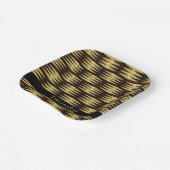 Geometrisches Muster des eleganten Schwarzen Glitz Pappteller (Gewinkelt)