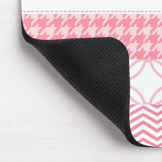 Geometrisches Muster des Girly Pink Washi Tape mit Mousepad (Ecke)