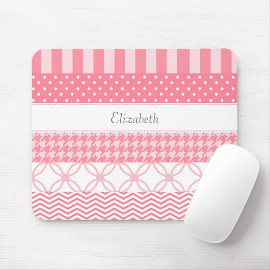 Geometrisches Muster des Girly Pink Washi Tape mit Mousepad (Mit Mouse)
