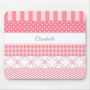 Geometrisches Muster des Girly Pink Washi Tape mit Mousepad