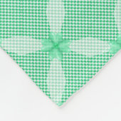 Geometrisches Muster des grünen Kreises Fleecedecke (Ecke)