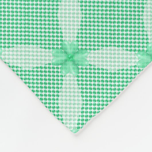Geometrisches Muster des grünen Kreises Fleecedecke (Ecke)
