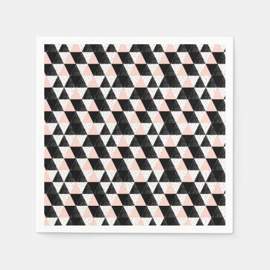 Geometrisches Muster des handgezeichneten Dreiecks Serviette (Vorderseite)