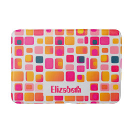 Geometrisches Muster des Individuellen Namens des  Badematte