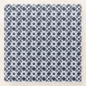 Geometrisches Muster des Kaleidoskops Glasuntersetzer (Vorderseite)