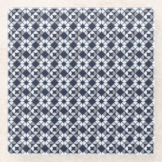 Geometrisches Muster des Kaleidoskops Glasuntersetzer (Vorderseite)