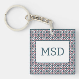 geometrisches Muster des Kaleidoskops, rosa Schlüsselanhänger