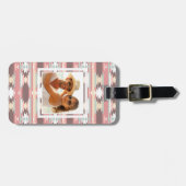 Geometrisches Muster des kundenspezifischen Fotos Gepäckanhänger (Vorderseite horizontal)