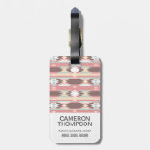 Geometrisches Muster des kundenspezifischen Fotos Gepäckanhänger (Rückseite vertikal)