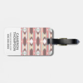 Geometrisches Muster des kundenspezifischen Fotos Gepäckanhänger (Rückseite horizontal)