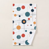 Geometrisches Muster des mittleren Jahrhunderts Badhandtuch Set (Handtuch)