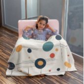 Geometrisches Muster des mittleren Jahrhunderts Fleecedecke