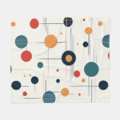 Geometrisches Muster des mittleren Jahrhunderts Fleecedecke (Vorderseite (Horizontal))
