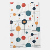 Geometrisches Muster des mittleren Jahrhunderts Geschirrtuch (Vertikal)