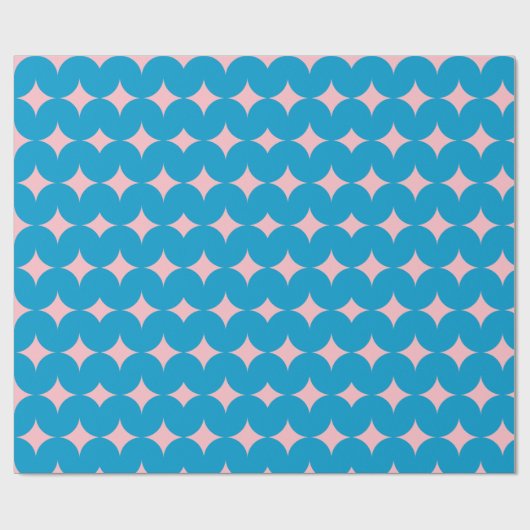 Geometrisches Muster des mittleren Jahrhunderts in Geschenkpapier (Flach)