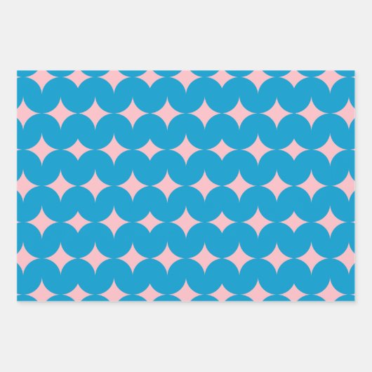 Geometrisches Muster des mittleren Jahrhunderts in Geschenkpapier Set (Vorderseite)